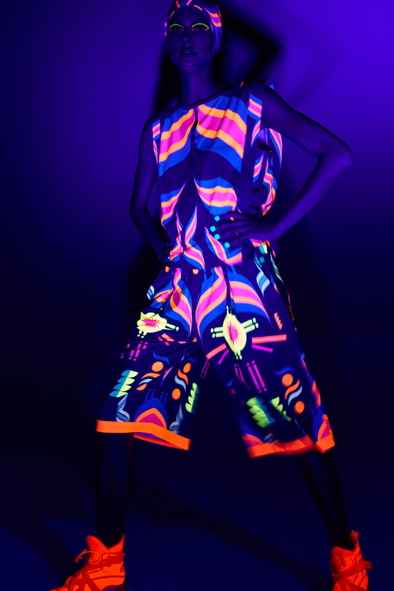 Pantalones cortos fluorescentes