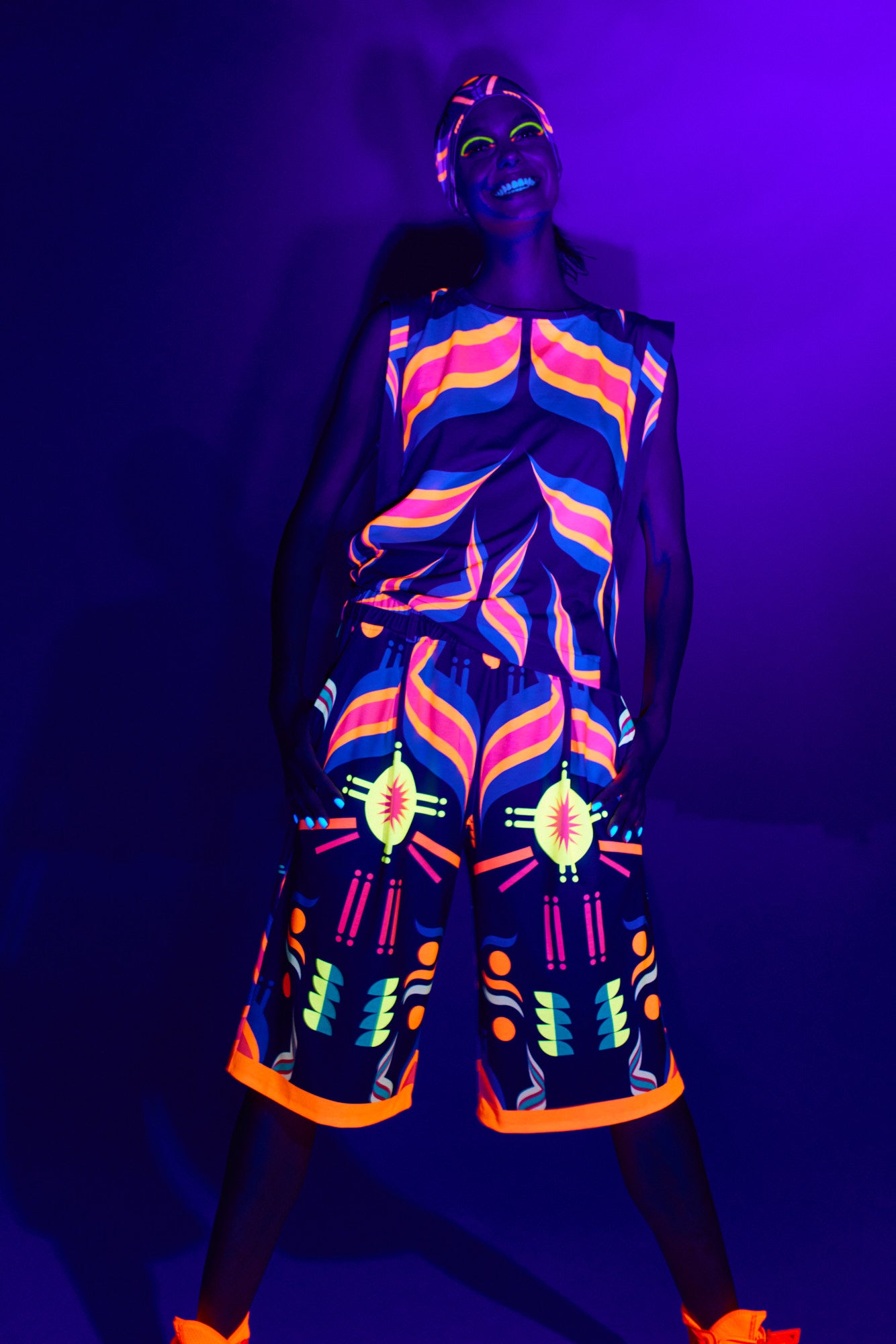 Pantalones cortos fluorescentes