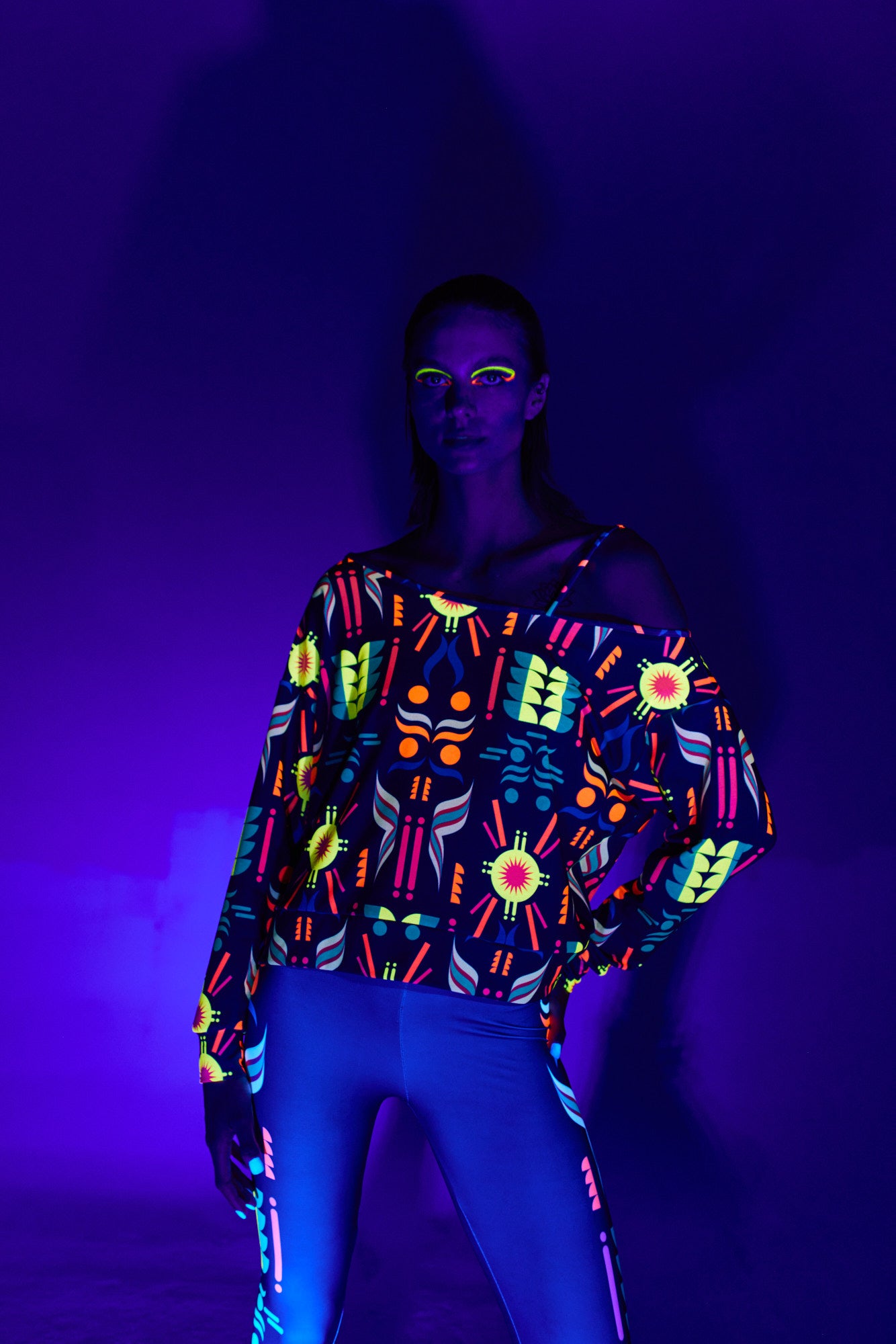 Fluo Asymmetrische Bluse