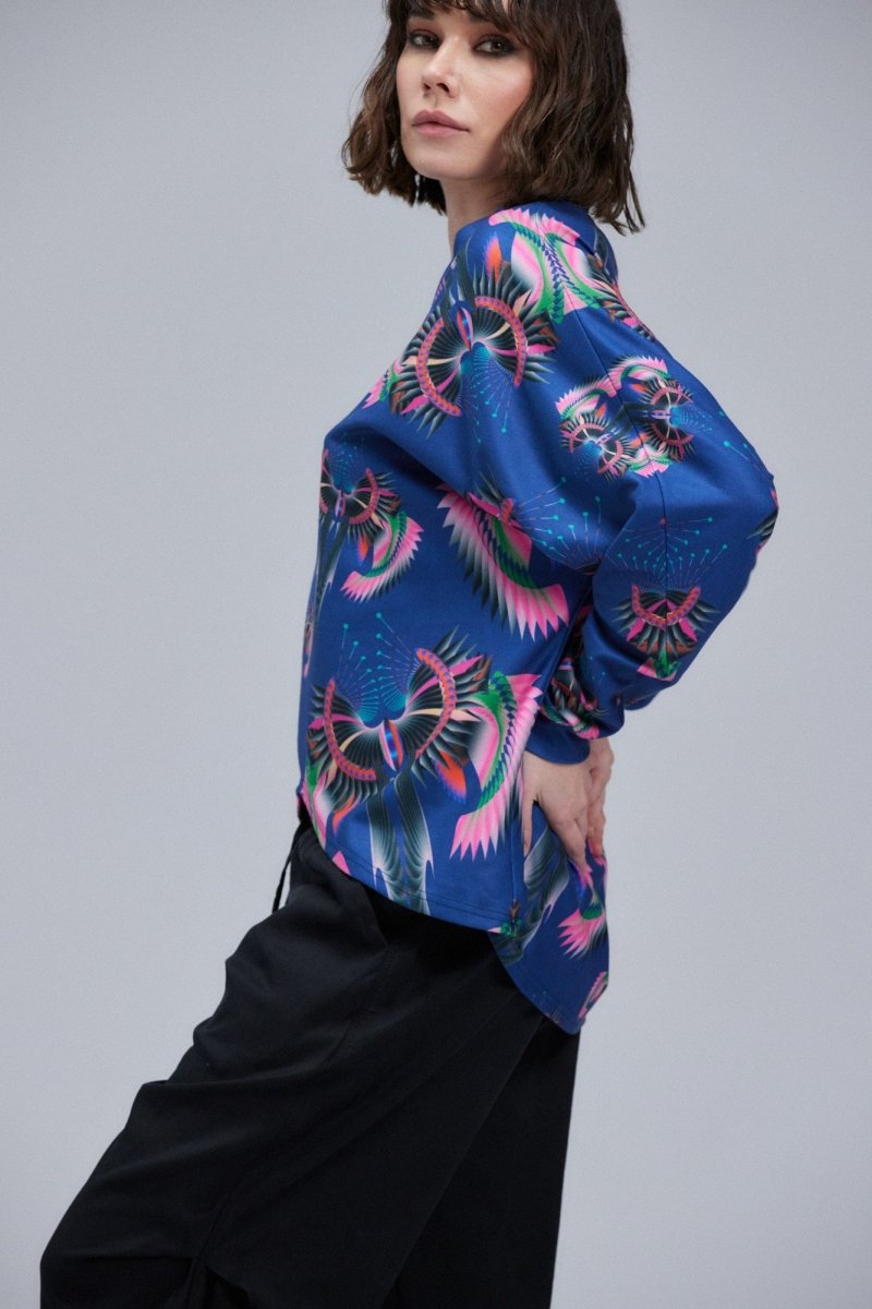 Sudadera de dragones azules