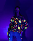Fluo Asymmetrische Bluse