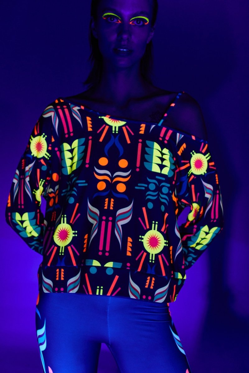 Fluo Asymmetrische Bluse