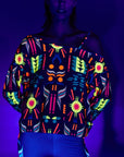 Fluo Asymmetrische Bluse