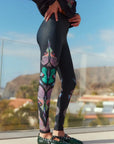 Legginsy Botanica Black - COLORAT