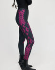 Legginsy Burgund Maori - COLORAT