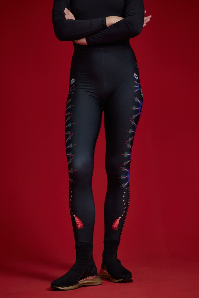 Leggings Herz Schwarz