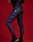 Legginsy Heart Black - COLORAT