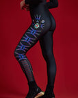 Leggings Herz Schwarz