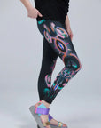 Legginsy Smoczyce Black - COLORAT