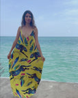 Vestido Cats Yellow con malla