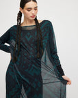 Vestido de malla Green Maori