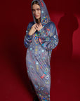 Herz Kleid Grau & Marine