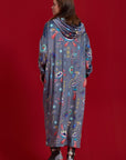 Herz Kleid Grau & Marine