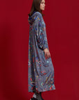 Herz Kleid Grau & Marine