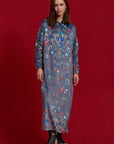 Herz Kleid Grau & Marine