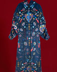Herz Kleid Grau & Marine