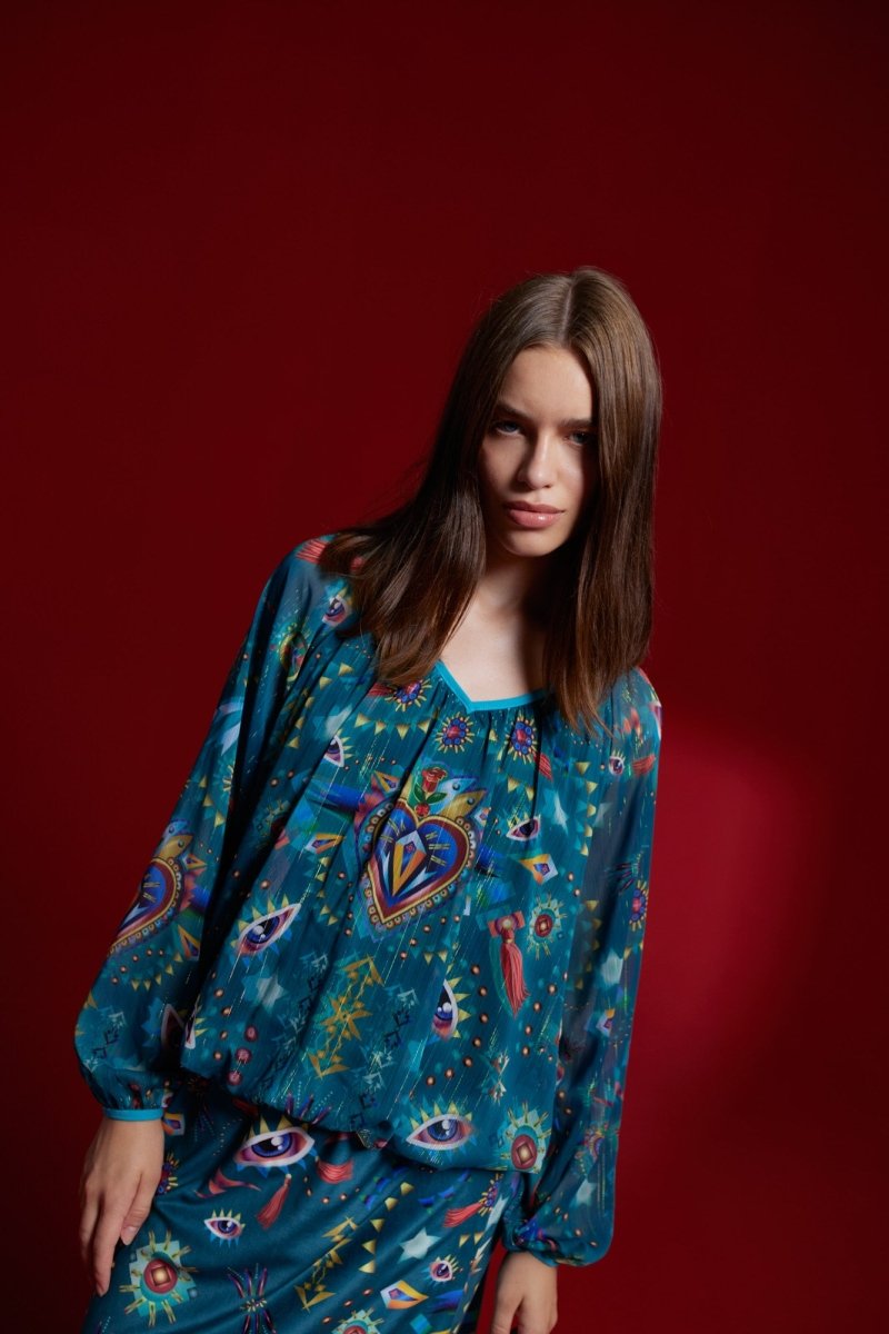 Robe Coeur Turquoise