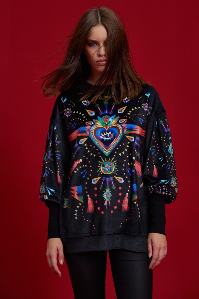 Heart Oversize Sweatshirt - colorat.eu