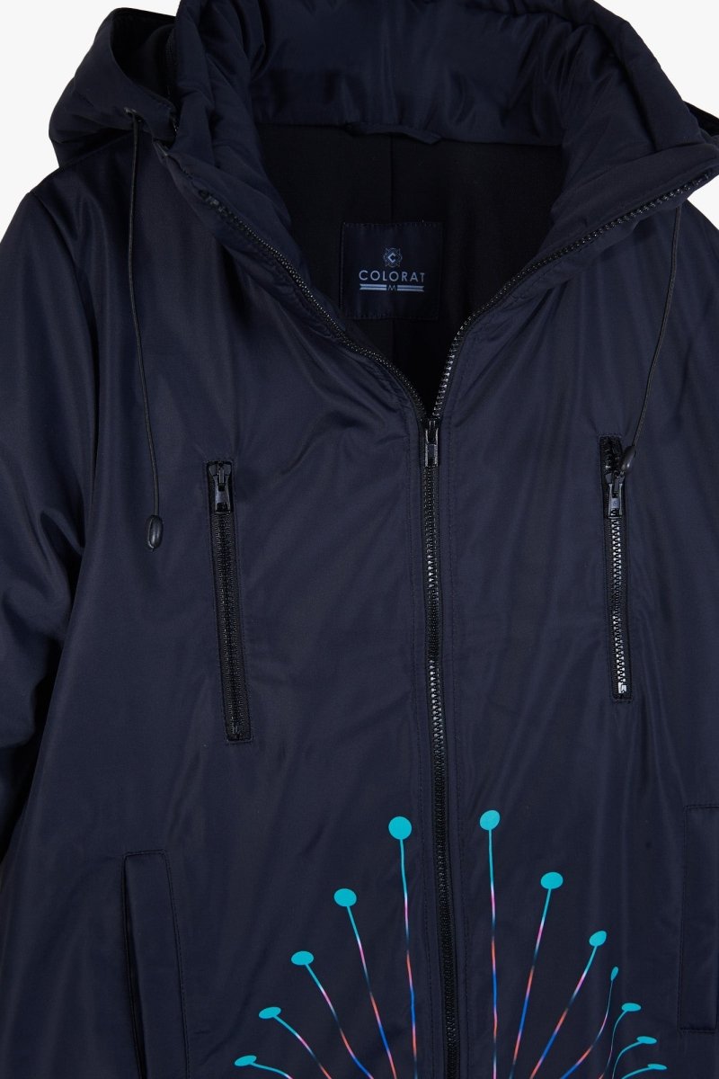 Abrigo de invierno Heart Black y bolsa gratis!