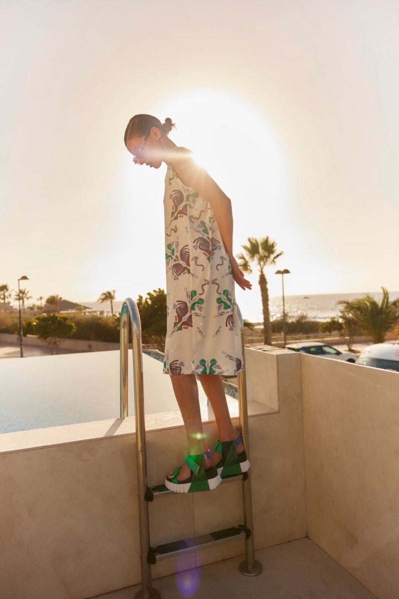 Kleid mit Trägern White Botanica