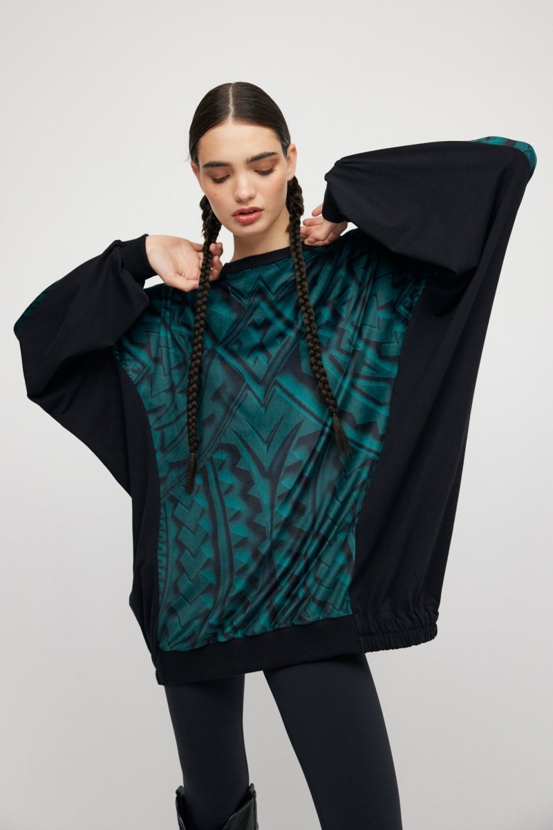 Túnica Oversize Verde Maori