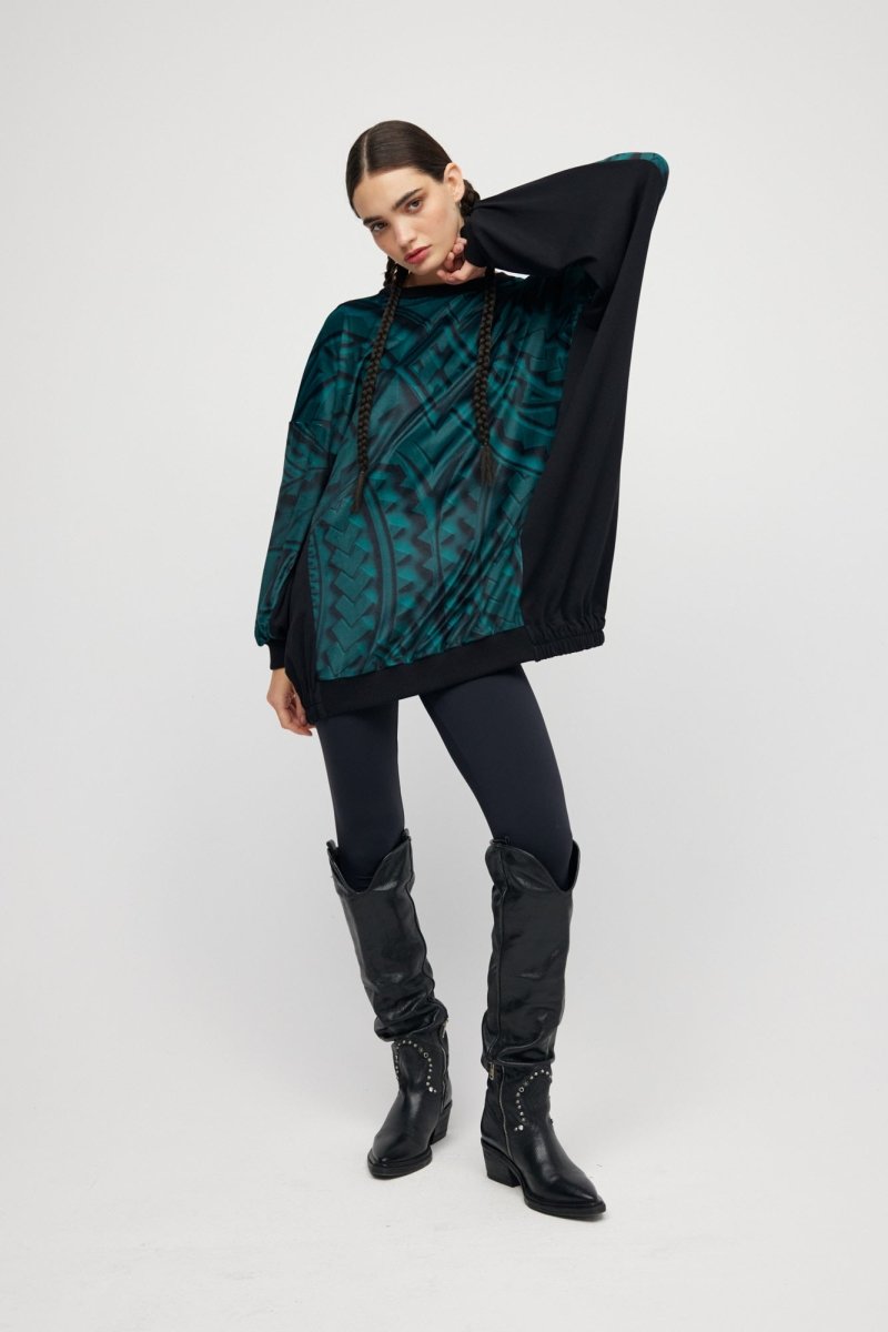 Túnica Oversize Verde Maori